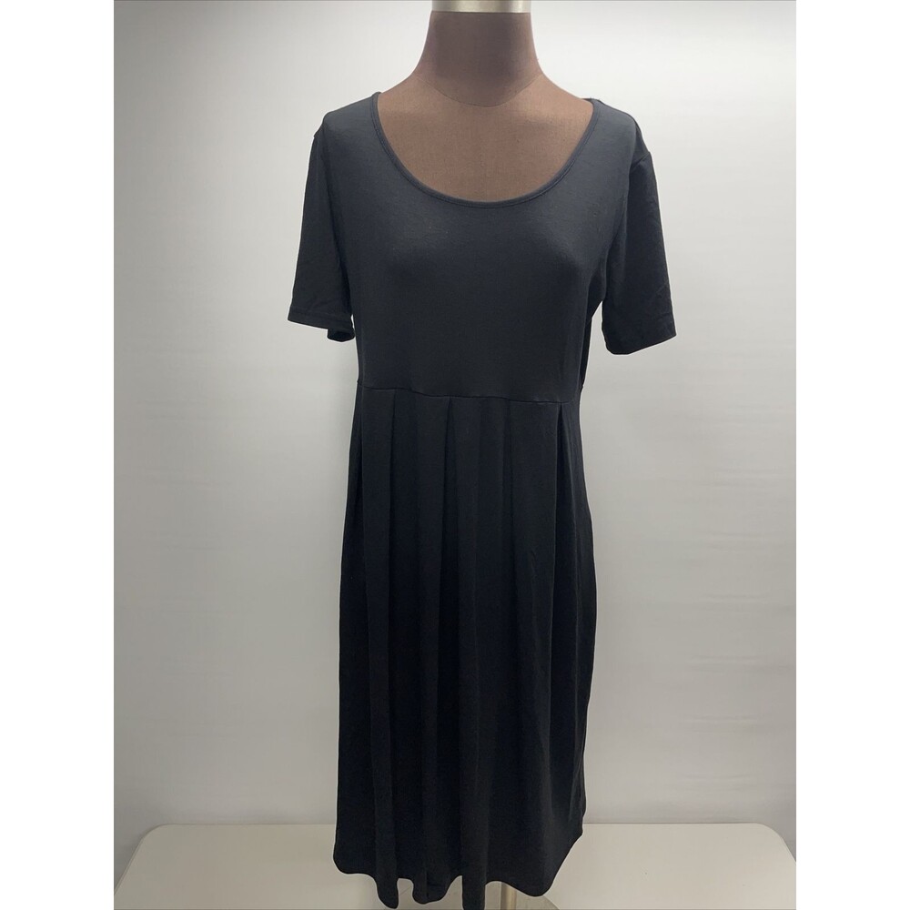 BBHoping Black Women Dress Large NWT Short Sleeves Soft Stretchy NEW